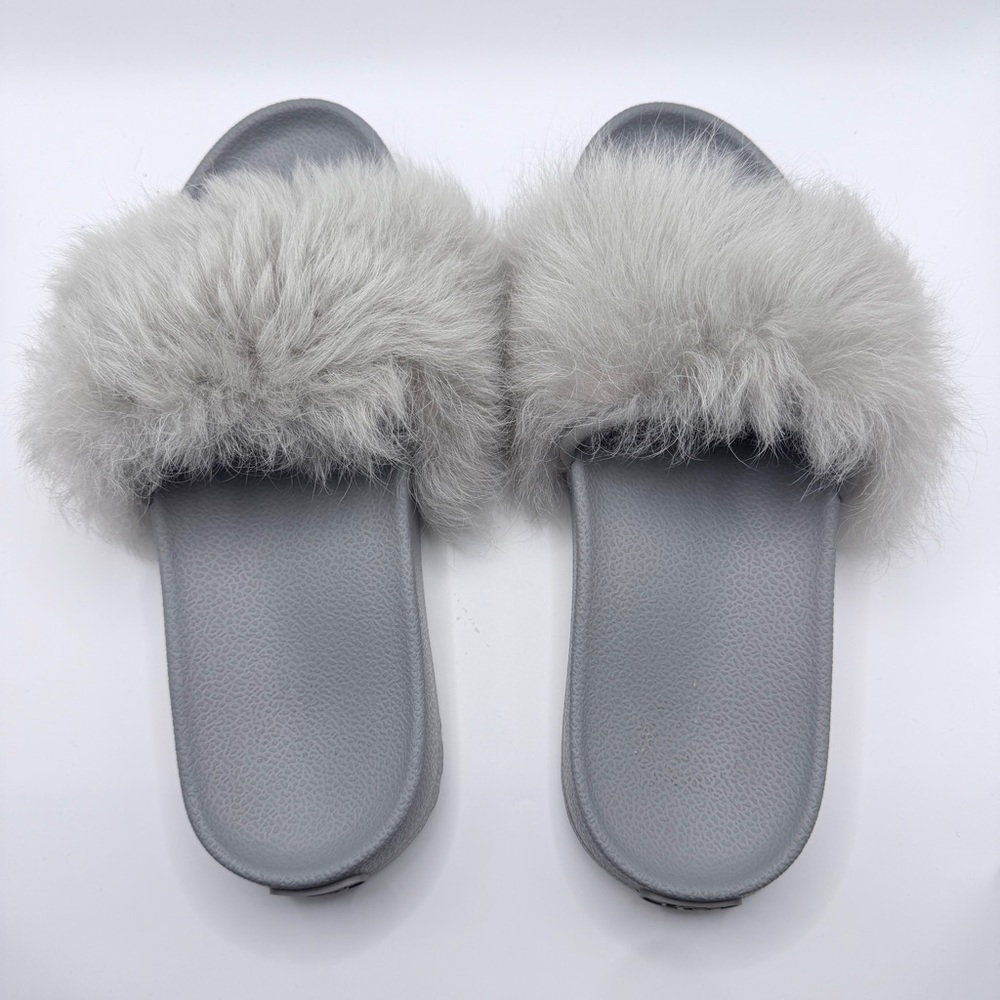 UGG Royale Slides in a gray colorway